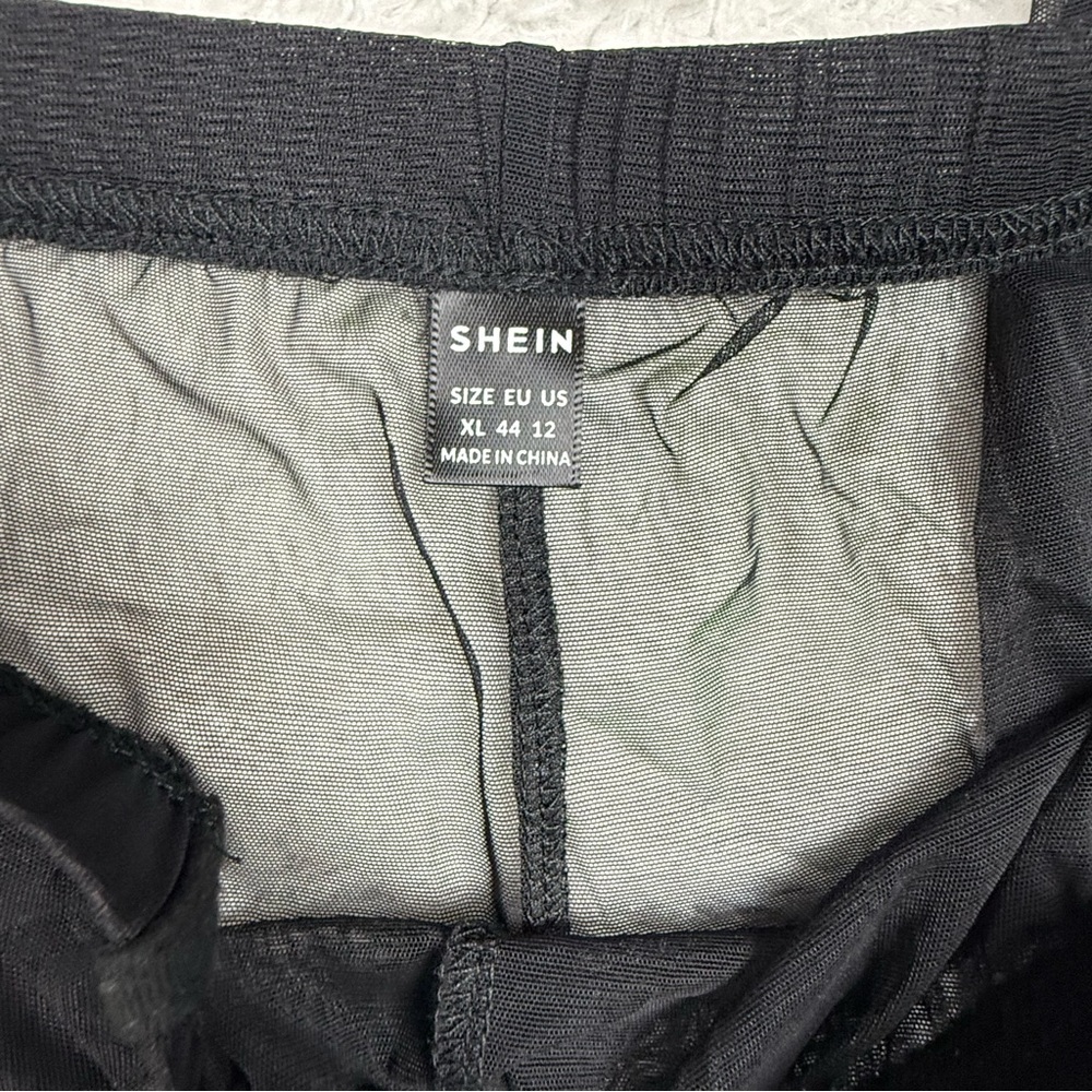 SHEIN Black Mesh Pants - Picture 3 of 4
